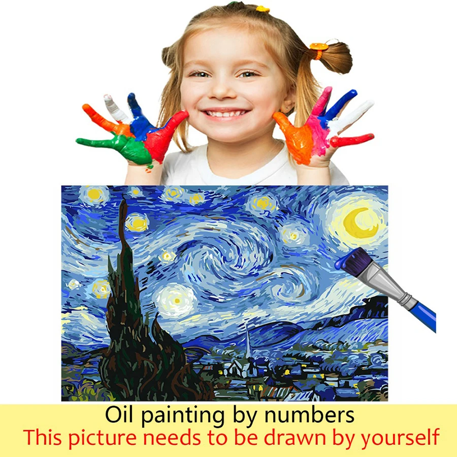 Poredna cut mačka slike, slike s številkami na platno za risanje barve sliko, številko, ki z barvami za otroke