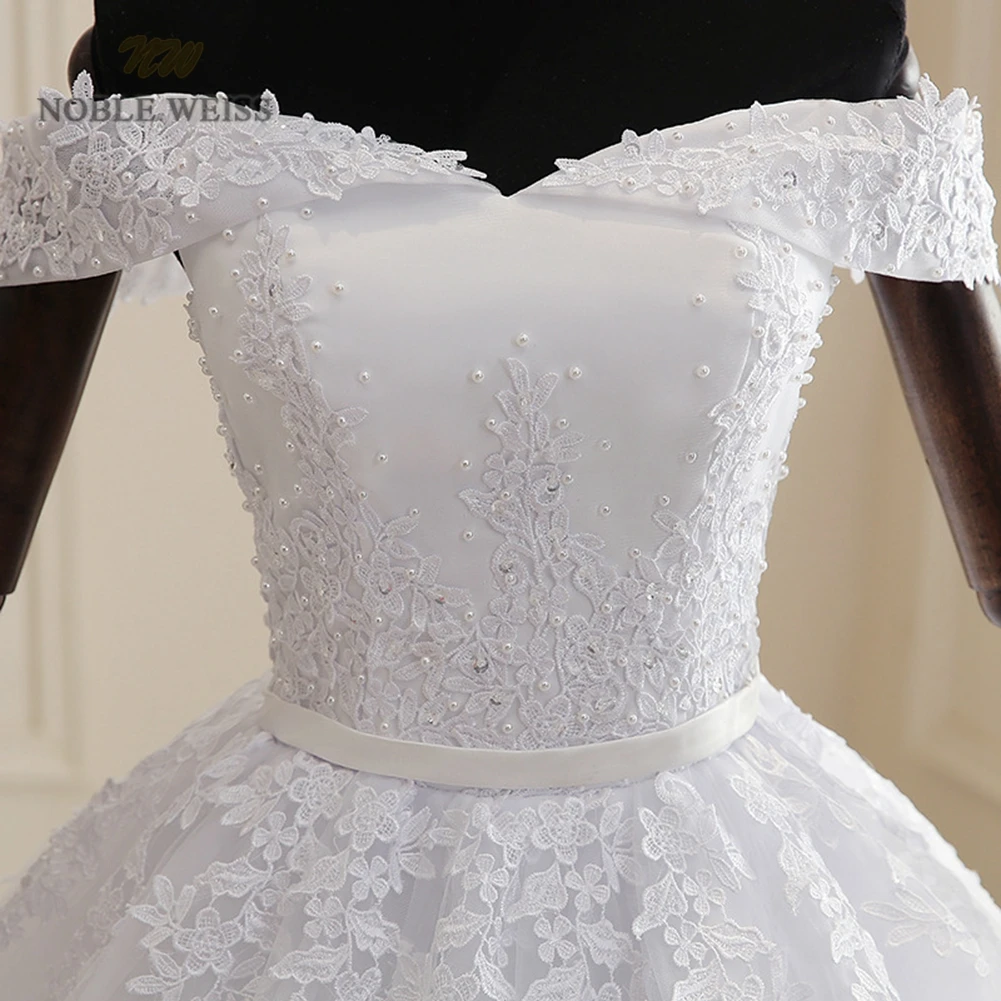 Poročna Obleka Appliques Tla-Dolžina A-Linijo Poročnih Oblek Til Poročne Obleke
