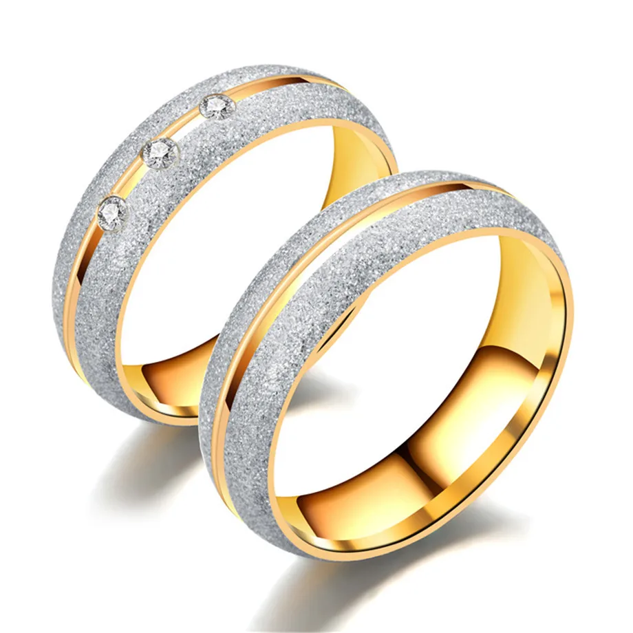 Poročni Prstani za Ženske in Moške AAA Cirkon Preprosta Modna Rose Gold Barvi Posla Nakit Nekaj Obroč Ljubimec je Darilo Debelo