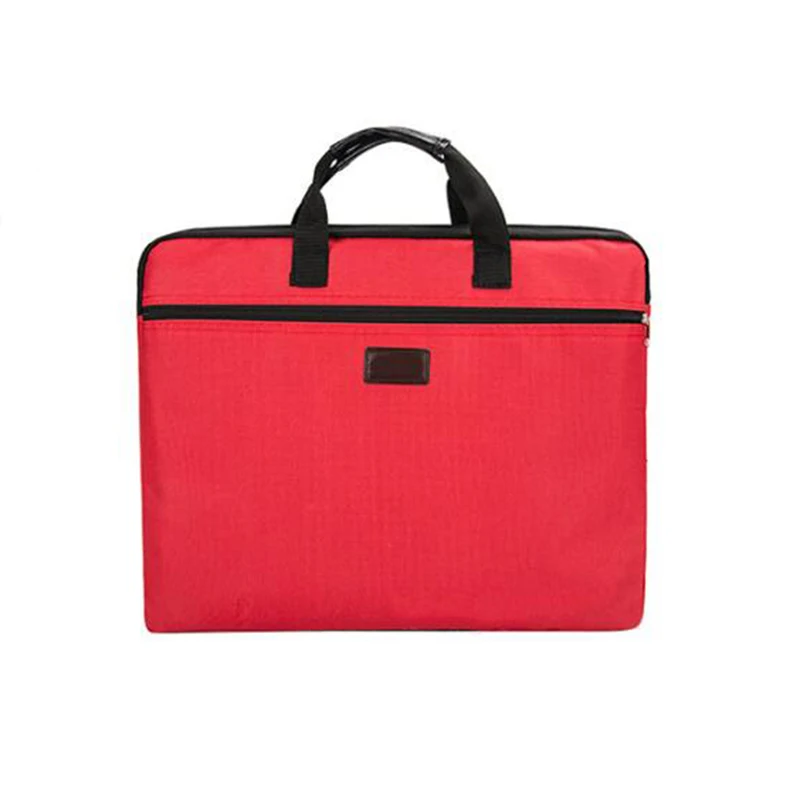 Portable document platno vrečko A4 urad zadrgo torba, velika zmogljivost moški ženske torbici večplastnih informacij aktovka, torba sestanek