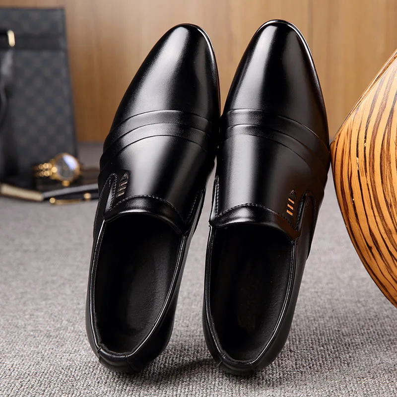 Poslovni Moške Obleko, Čevlje, Modno Elegantna Formalno Poročni Čevlji Moški Zdrsne Na Urad Oxford Čevlji Za Moške Črne 2019 nova