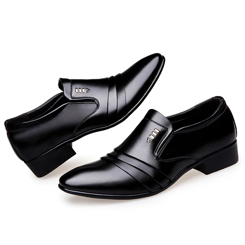 Poslovni Moške Obleko, Čevlje, Modno Elegantna Formalno Poročni Čevlji Moški Zdrsne Na Urad Oxford Čevlji Za Moške Črne 2019 nova