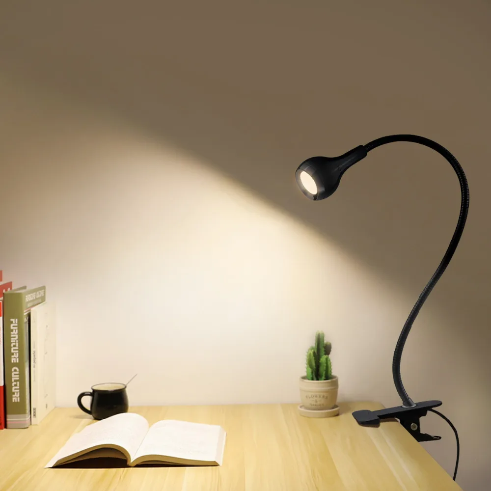 Posnetek Imetnik USB power Led namizna svetilka noč lahka, Prilagodljiva namizne svetilke Študija Branje postelji spalnica Knjigi light Osvetlitev