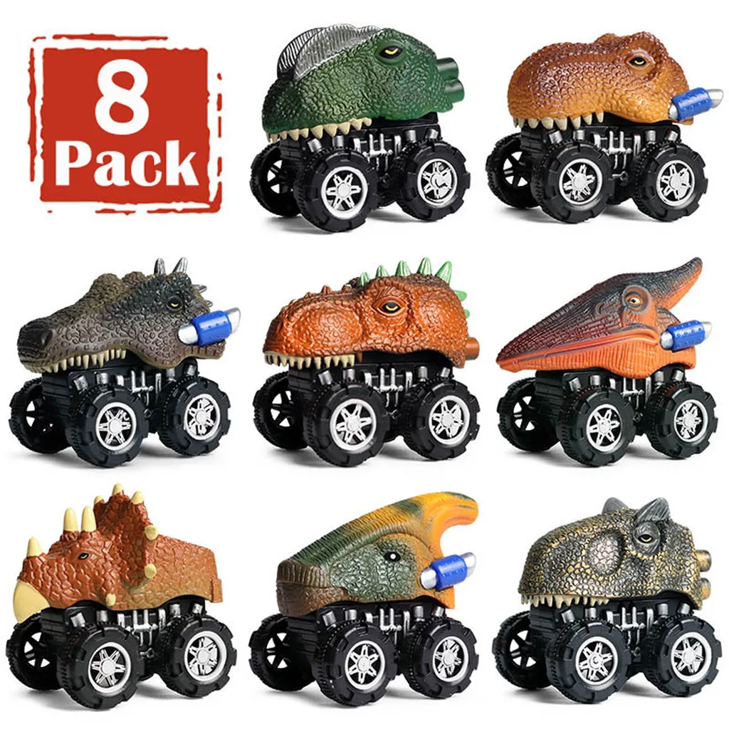 Potegnite Nazaj Dinozaver Avtomobilov 8 Paket Mini Dino Avtomobilov Dinozaver Vozila Otroci Igrače Darilo