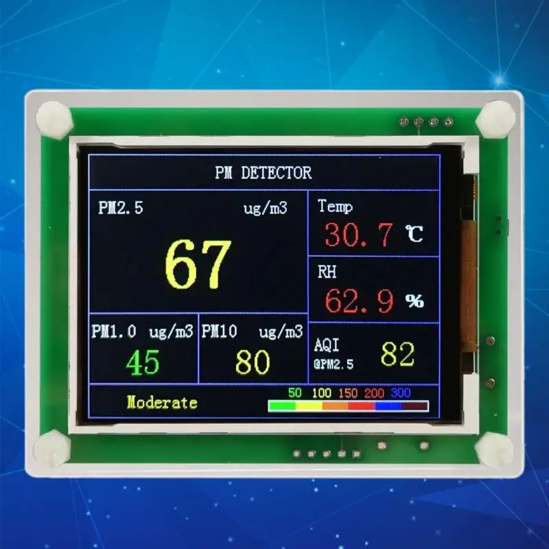 Povprečno 2,8-Palčni TFT LCD Zaslon Modul Visoko Občutljivost PM2.5 Kakovost Zraka Detektor Prahu Senzor za Gospodinjsko Uporabo Avtomobilov