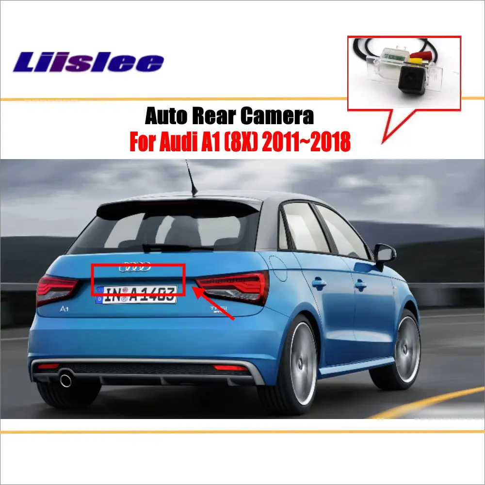 Povratne Pogled od Zadaj Kamero Za Audi A1 8X 2011~2018 Parkiranje Nazaj Gor Fotoaparat registrske Tablice Lučka HD CCD Night Vision