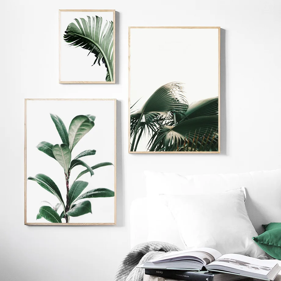 Povzetek Elk Gozdovi Palm Listi Ponudbe Wall Art Platno Slikarstvo Nordijska Plakatov In Fotografij Stenske Slike Za Dnevna Soba Dekor