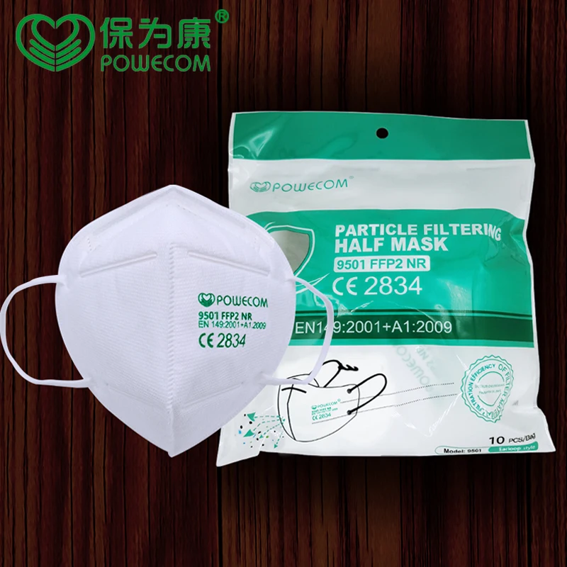 Powecom Maske FFP2 9501 Držalo Slog Zaščitne Maske Respirator 95% Filtracijo Usta Žarilna Pokrov s CE Hitra Dostava