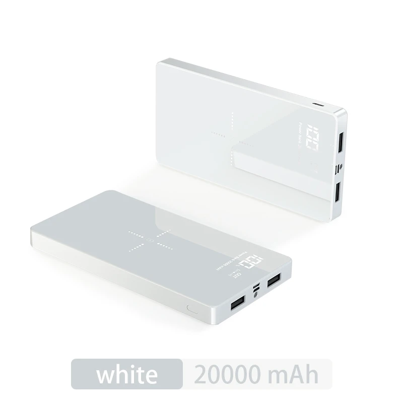 Powerbank 20000mAh Qi Brezžični Polnilnik z Dvojno Napajanje USB Banka za iPhone 11 pro X XR Samsung S8 S9 Hitro Prenosni Polnilec Poverbank