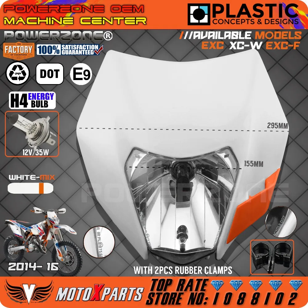 Powerzone Beli Smerniki-Mix Motocikel Umazanijo Kolo Motokros Univerzalno Za KTM SX EXC XCF SXF SMR -16 Enduro Žaromet