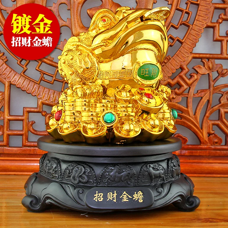 Pozlačeni Proces Feng Shui Tri Noge Denar Žaba Sreča Srečo Urh s Kitajski Kovanec Smolo Obrti Barvo Doma Dekor
