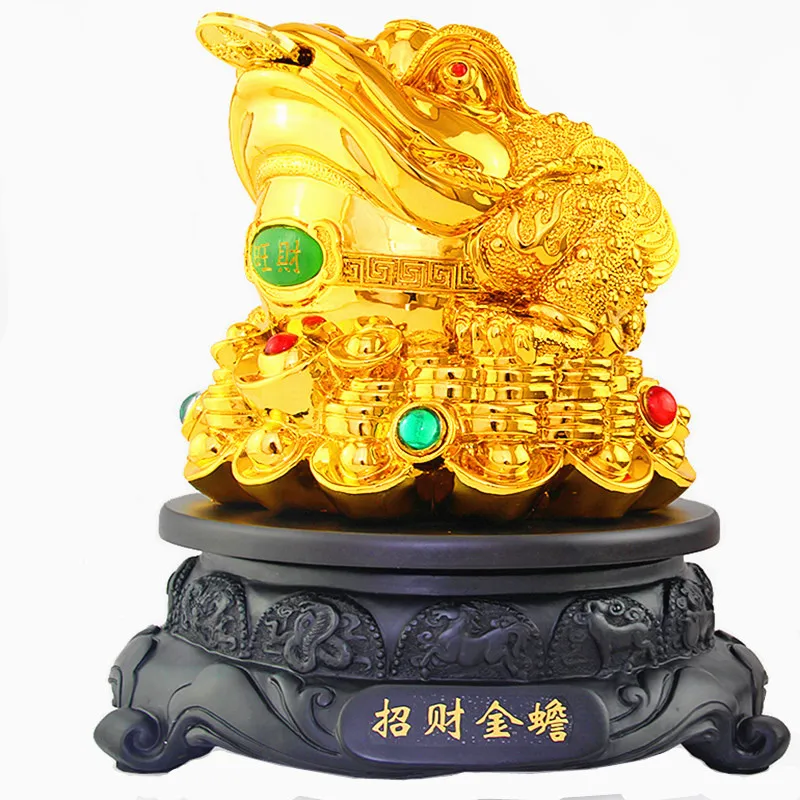 Pozlačeni Proces Feng Shui Tri Noge Denar Žaba Sreča Srečo Urh s Kitajski Kovanec Smolo Obrti Barvo Doma Dekor