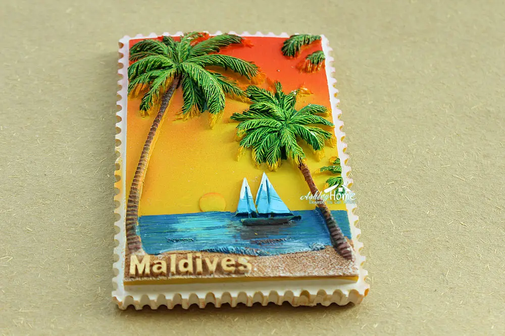 Počitnice na Maldivih Turizem, Potovanja, trgovina s Spominki, 3D Smolo Hladilnik Magnet IDEJA za DARILO