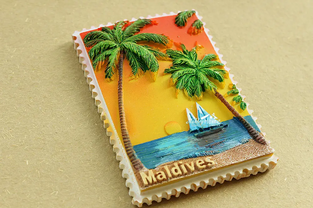 Počitnice na Maldivih Turizem, Potovanja, trgovina s Spominki, 3D Smolo Hladilnik Magnet IDEJA za DARILO