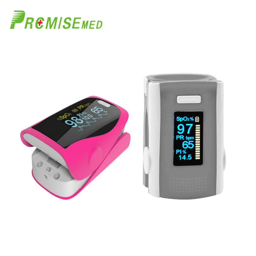 PR+MISE M110gray+F9rosered Gospodinjstvo Zdravje Spremlja Prst Impulz Oximeter ABS Silikonski Senzor Opreme Pulsioximetro