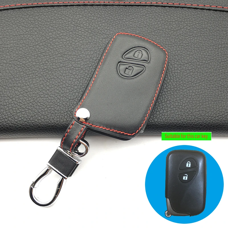Pravega Usnja Avto Ključ Primeru Pametni Ključ Zaščito Vrečko Kritje obesek za ključe, Za Toyota za Lexus 2 Gumbe, ki Zadeva Zaščito Lupine