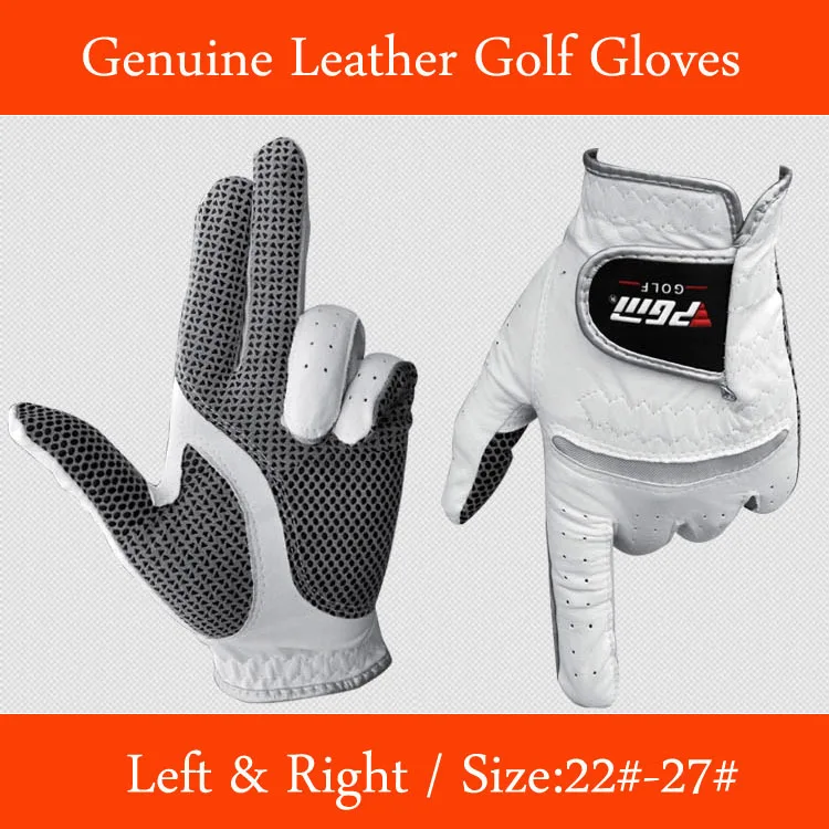 Pravega Usnja Rokavice za Golf Moške Levo Desno Roko Mehko Dihanje Čiste Ovčje kože Golf Rokavice za Golf pribor