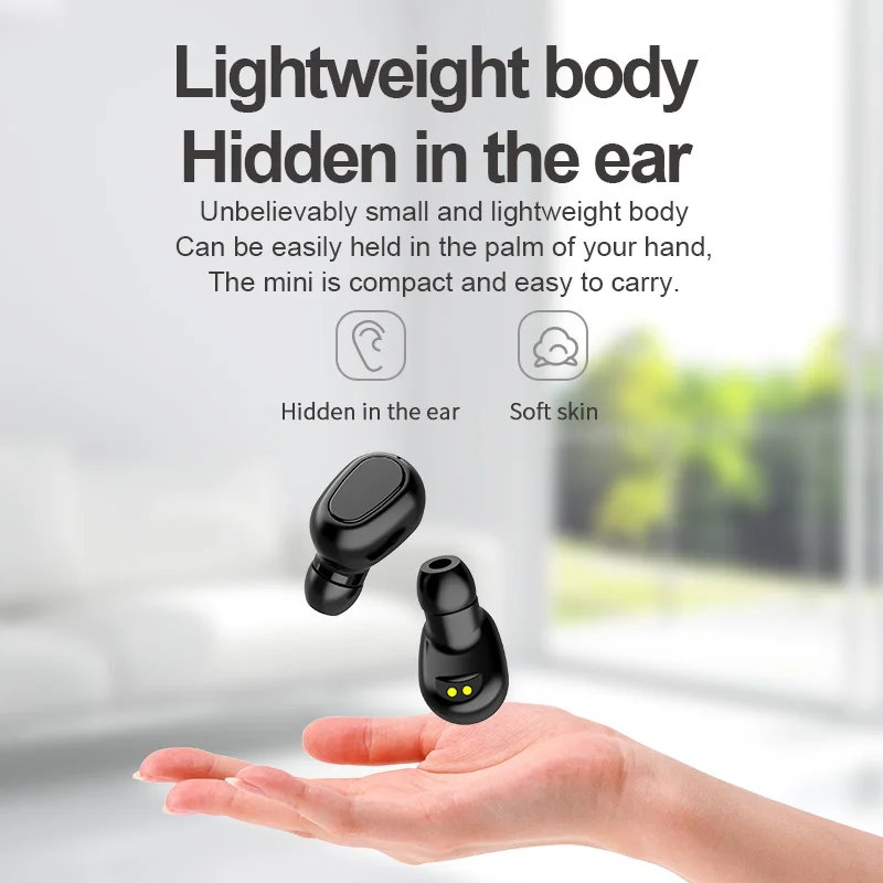 Pravi Brezžični Čepkov Slušalke TWS Slušalke Bluetooth 5.0 Slušalke Mini Slušalke Nepremočljiva Prostoročno Uho Brsti Z Mic