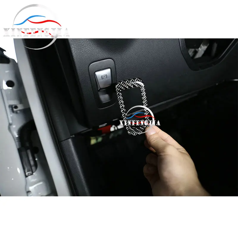 Pravi Ogljikovih Vlaken Avto Center Notranje zadeve P Shift Gumb Okvir Trim Za Mercedes-Benz C E GLC Razred W205 W213 X253 16-20