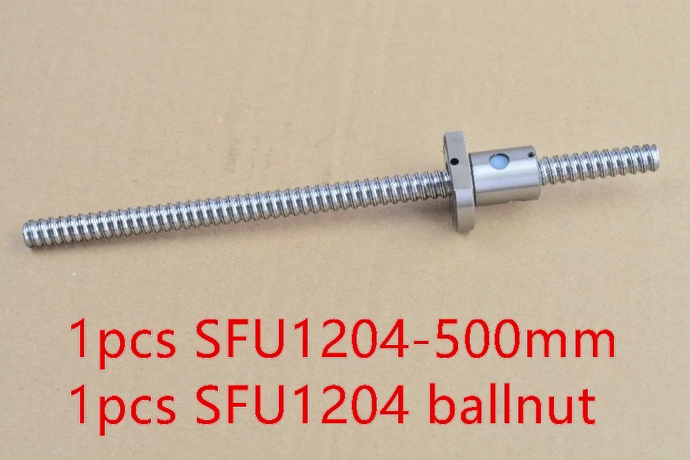 Premer 12 mm žogo vijak RM1204 vijak dolžina 500mm in SFU1204 žogo matica CNC graviranje stroj 1pcs