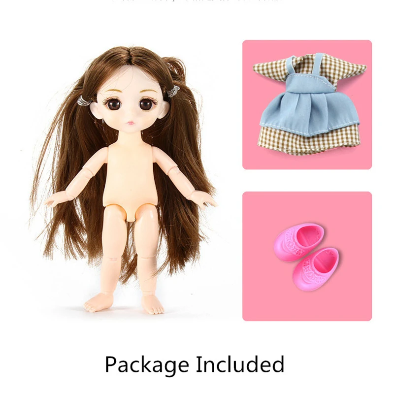 Premično 13 Spojen BJD Baby Doll 1/12 16 cm Telo DIY Pribor Najboljše Darilo Otroci Igrače za Dekleta