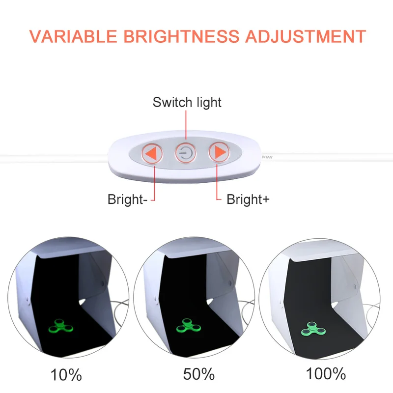 Prenosni 2 LED Plošče Zložljiva lightbox Fotografiji Foto Studio Softbox Razsvetljave, Komplet za Svetlobno polje za iPhone Digitalni DSLR Fotoaparat
