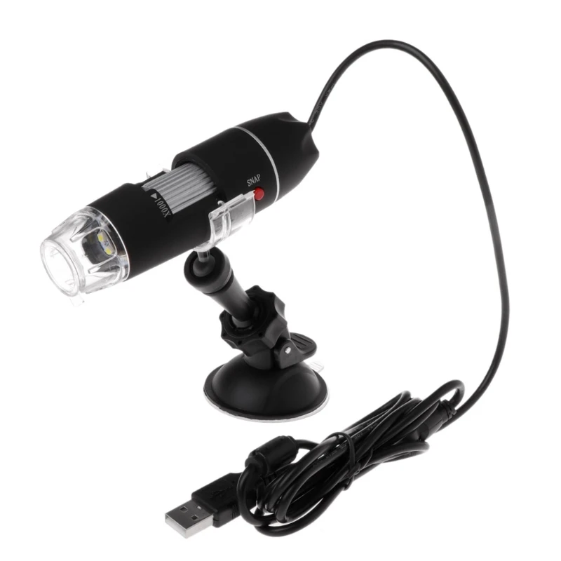 Prenosni Digitalni USB Mikroskop Fotoaparat 1000X 8 LED Luči Ročno Sesalno Orodje