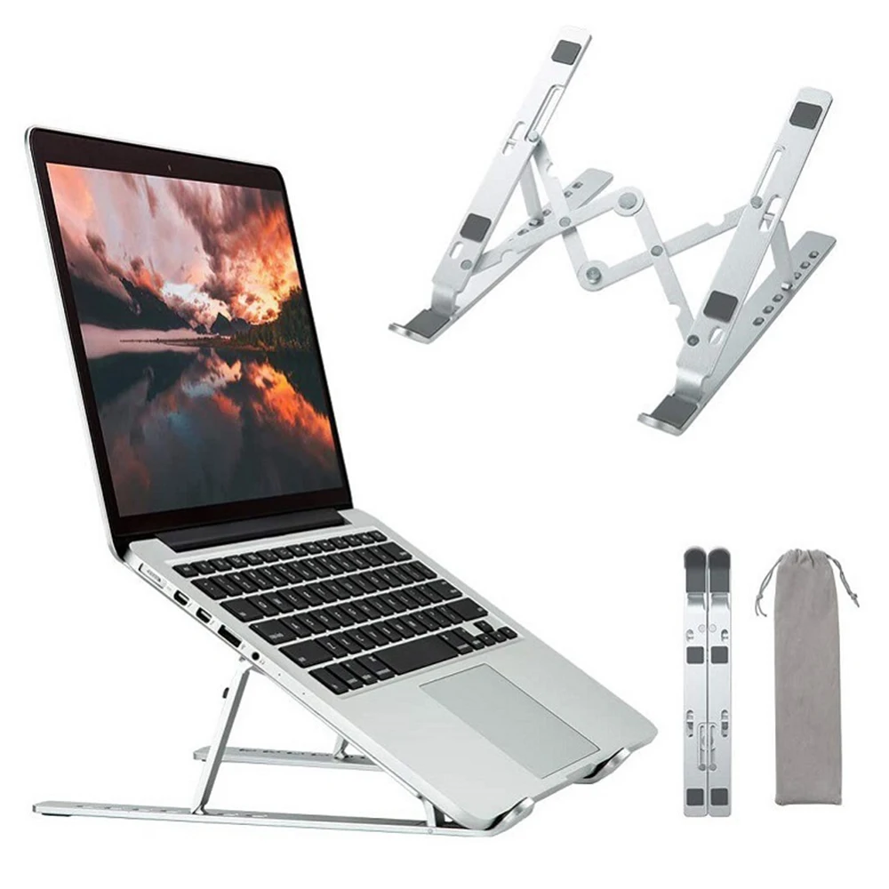 Prenosni Laptop Stand Aluminijasti Zložljivi Zvezek Podporo Prenosnik Znanja Macbook Pro Nosilec Nastavljiv Nosilec Za Računalniška Oprema