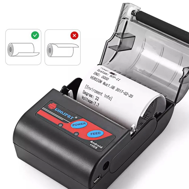 Prenosni Mini Tiskalnik Bluetooth Brezžične Toplotne Prejemu Vozovnice Tiskalnik Za Mobilni Telefon 58mm Bill Pralni Za Shranjevanje