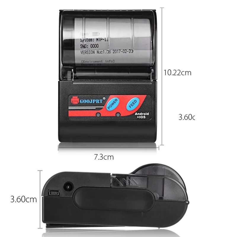Prenosni Mini Tiskalnik Bluetooth Brezžične Toplotne Prejemu Vozovnice Tiskalnik Za Mobilni Telefon 58mm Bill Pralni Za Shranjevanje