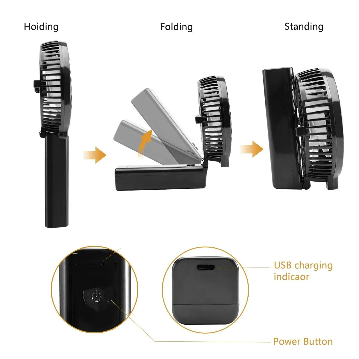 Prenosni Mini USB Ventilator ročni Desk Zračnega Hladilnika Potovanja Vlaženja Hladilnik za Hlajenje v Breme Fan Uporabo 18650 Baterijo Fan