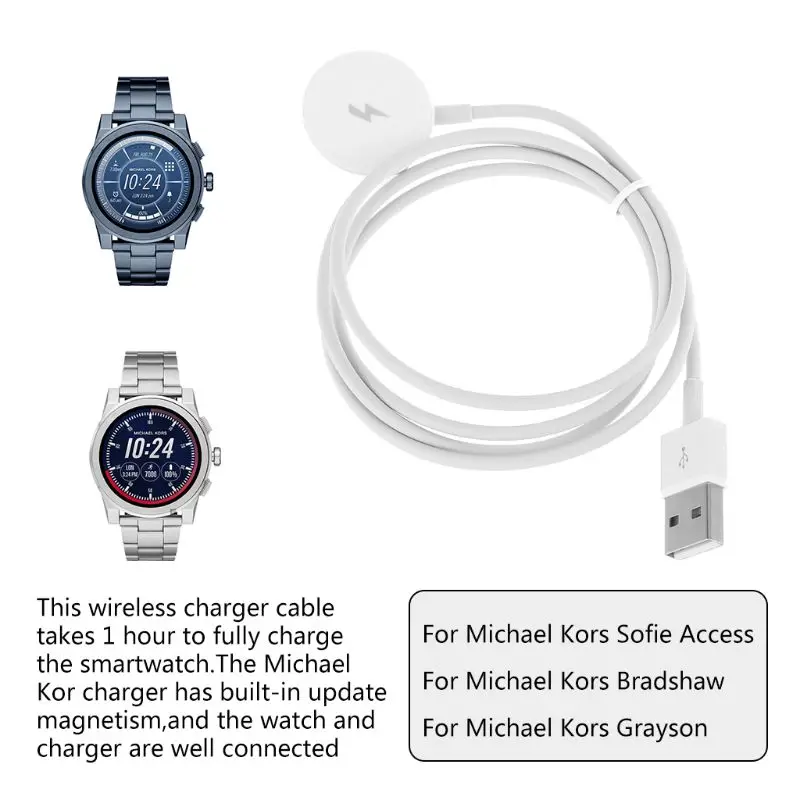 Prenosni Polnjenje Dock Stojalo Smart Watch Kabel Polnilnika za Michael Kors Dostop Smartwatch Dodatki