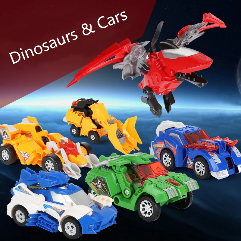 Preoblikovanje Dinozaver Mini Avtomobili Otrok Klasičnih Robot Avto Igrače, Ukrep & Igrača Številke Plastične Deformacije Fantje Darila Za Otroke