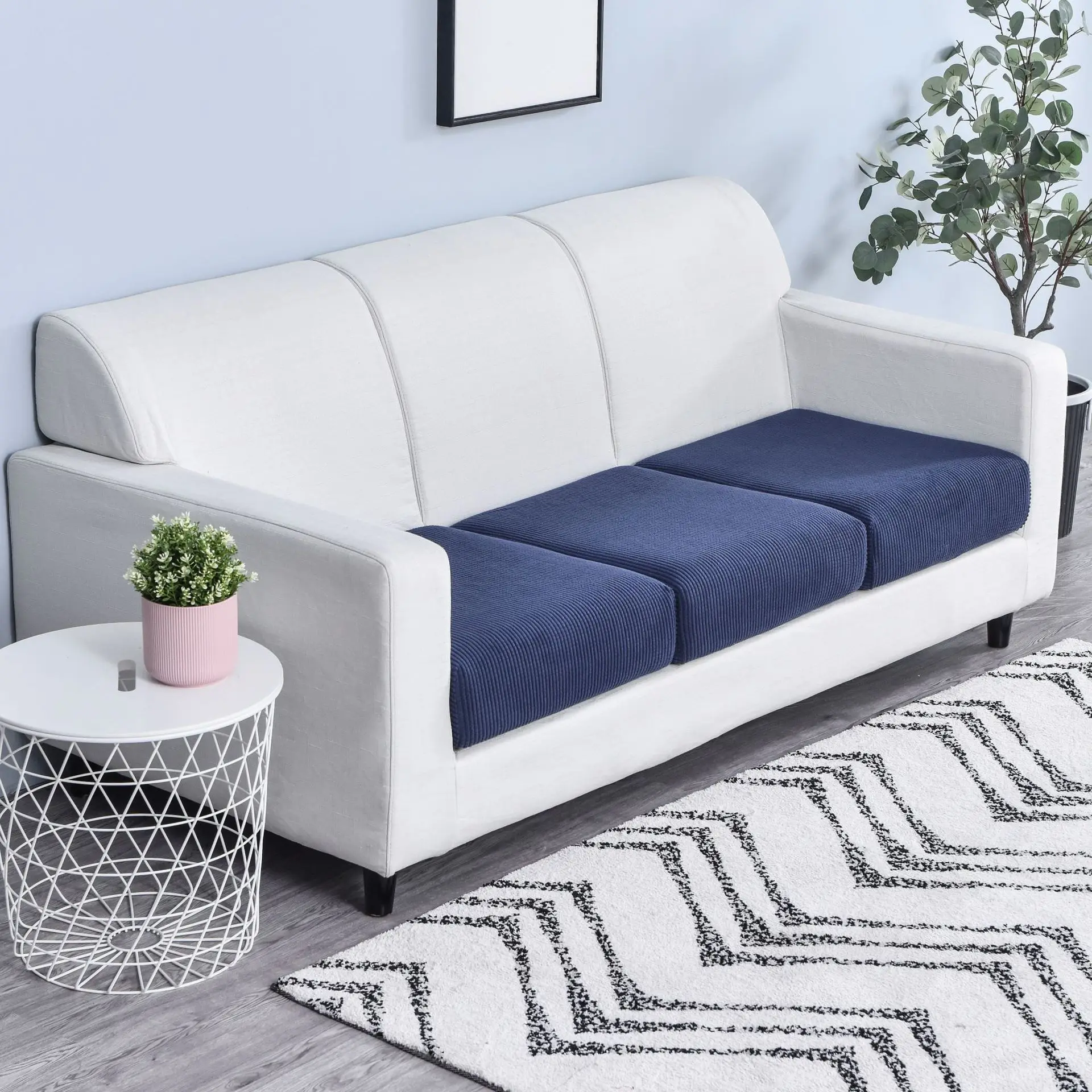 Preprost barva koruza žamet pohištvo zaščitni pokrov zgosti kavč, blazine pokrov sedeža kritje elastična kavč kritje blazine
