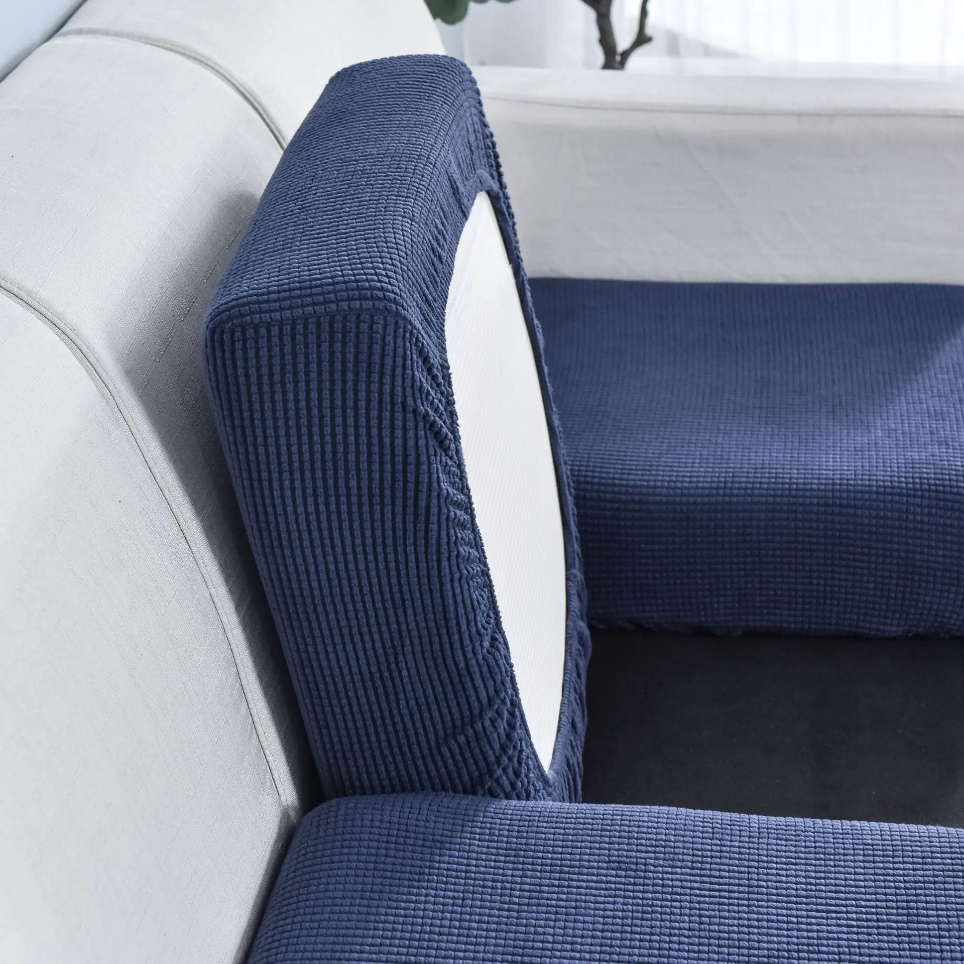 Preprost barva koruza žamet pohištvo zaščitni pokrov zgosti kavč, blazine pokrov sedeža kritje elastična kavč kritje blazine