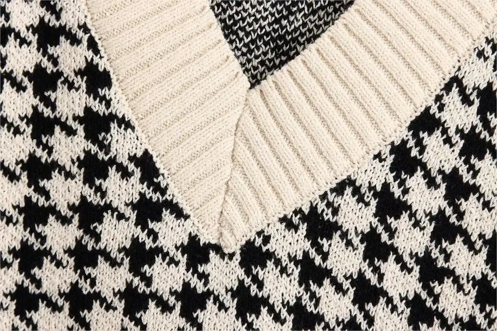 Prevelik Pleten Pulover Telovnik žensk V Vratu brez Rokavov Waistcoat jeseni, pozimi v vratu, Ohlapno Elegantna pleteni pulover 2020