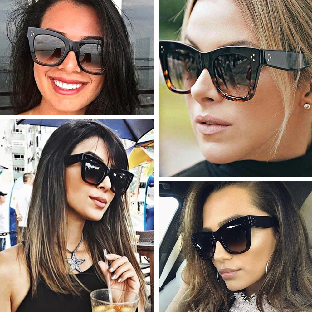 Prevelik sončna Očala Ženske Vintage sončna Očala Polaroid Cateye Luksuzni Oblikovalec Sence Za Žensko UV400 oculos de sol MARE AZZURO