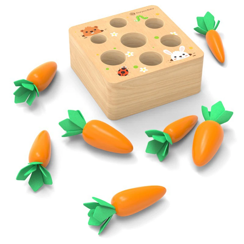 Pridelek Korenje Baby Lesene Montessori Igrače Otrok Velikost Spoznavno Obliko Ujemanje Igro, Učenje Izobraževanje Igrača 3D ugank za Otrok