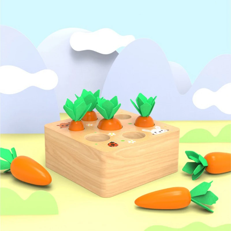 Pridelek Korenje Baby Lesene Montessori Igrače Otrok Velikost Spoznavno Obliko Ujemanje Igro, Učenje Izobraževanje Igrača 3D ugank za Otrok