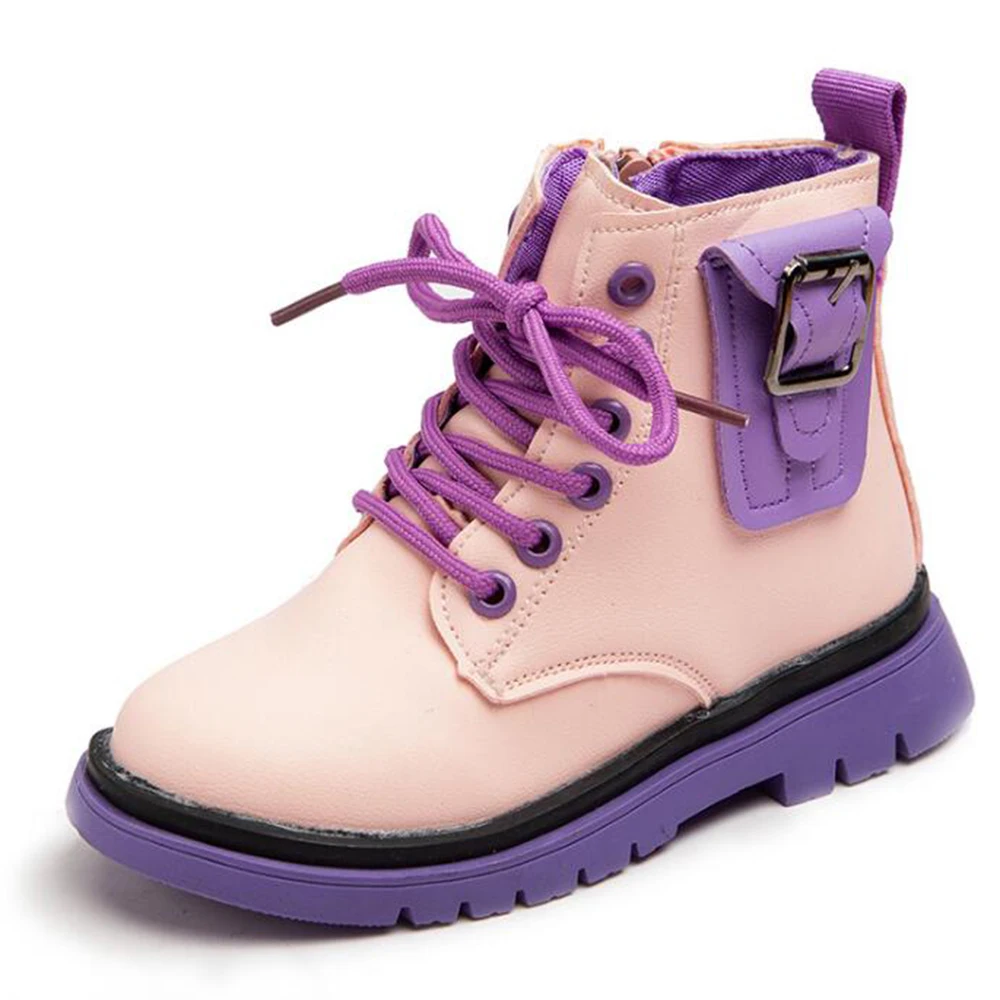 Priložnostne Non-slip Otroci Škornji Jeseni Otroci čevlji Britanski Modni slog Škornji Baby Čevlji Za Dekleta Usnje Kratek čevlji kl857
