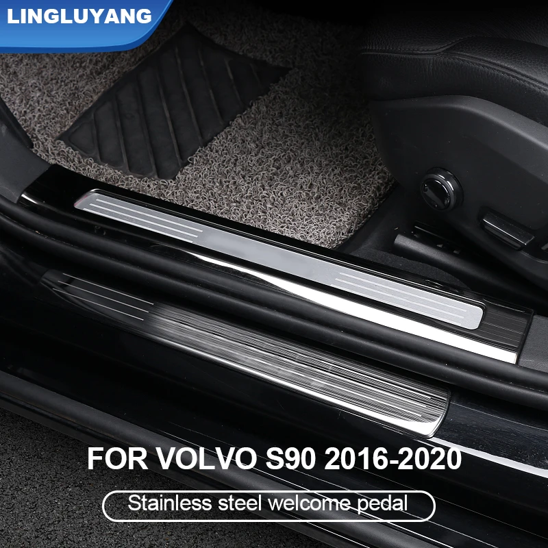 Primerna za Volvo S90 2016 2017 2018 2019 2020 Prag bar Dobrodošli pedal trim trakovi Avto dodatki