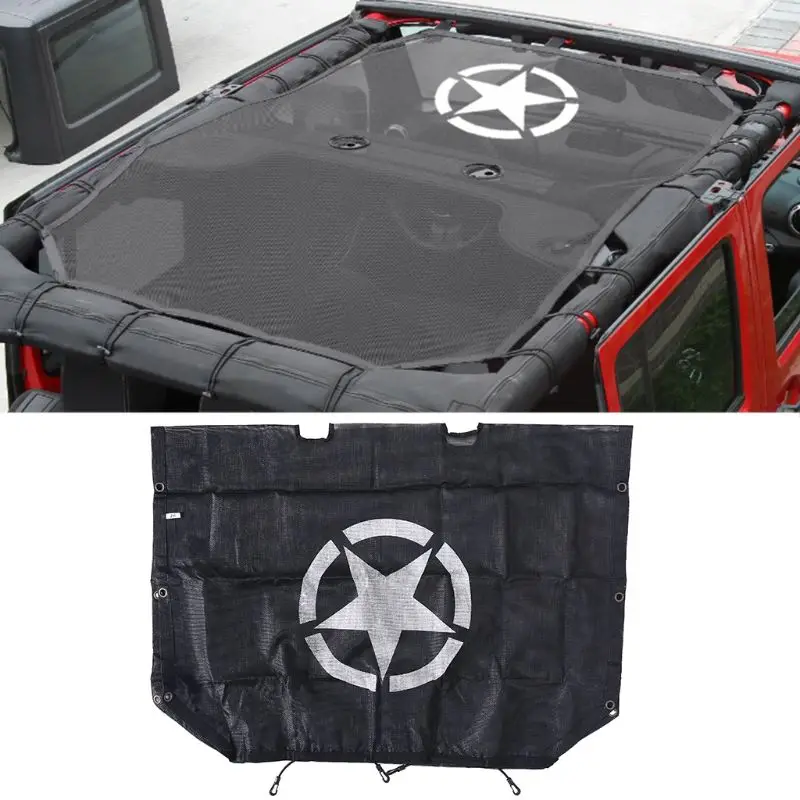 Primerni za Jeep Wrangler JK 4Door Petimi Zvezdicami Streho Očesa Dežnik Pokrov UV Zaščita
