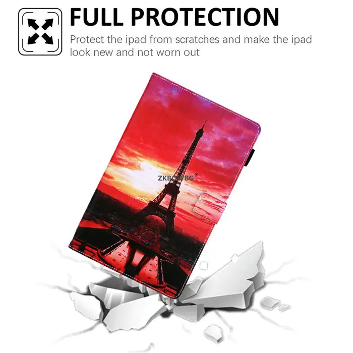 Primeru Coque za Samsung Galaxy Tab A7 2020 10.4 SM-T500 T505 T507 10.4 Palčni Tablični Magnetni Naslikal PU Usnja Kritje Funda