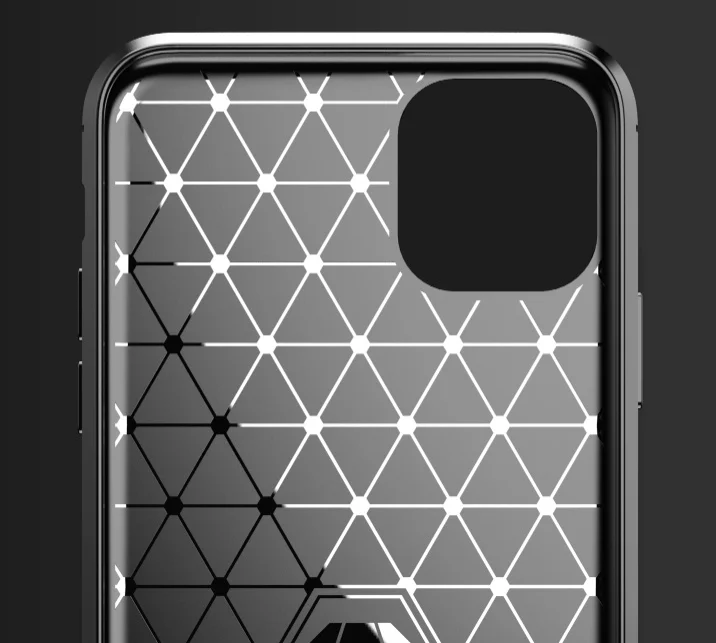 Primeru iPhone 11 pro Max barva Črna (Black), ogljikovega serije, caseport