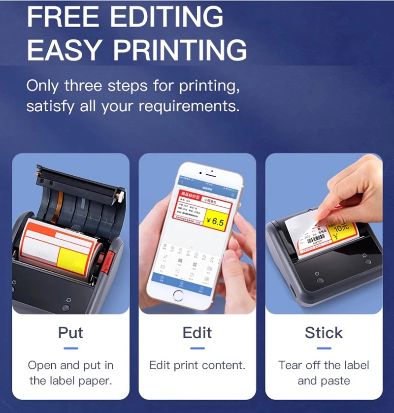 Prinaša dobička Mini termalne nalepke nalepke za tiskalnik bluetooth majhno ceno, tiskanje pralni 20-75 mm širina papirja za iOS, Android, windows