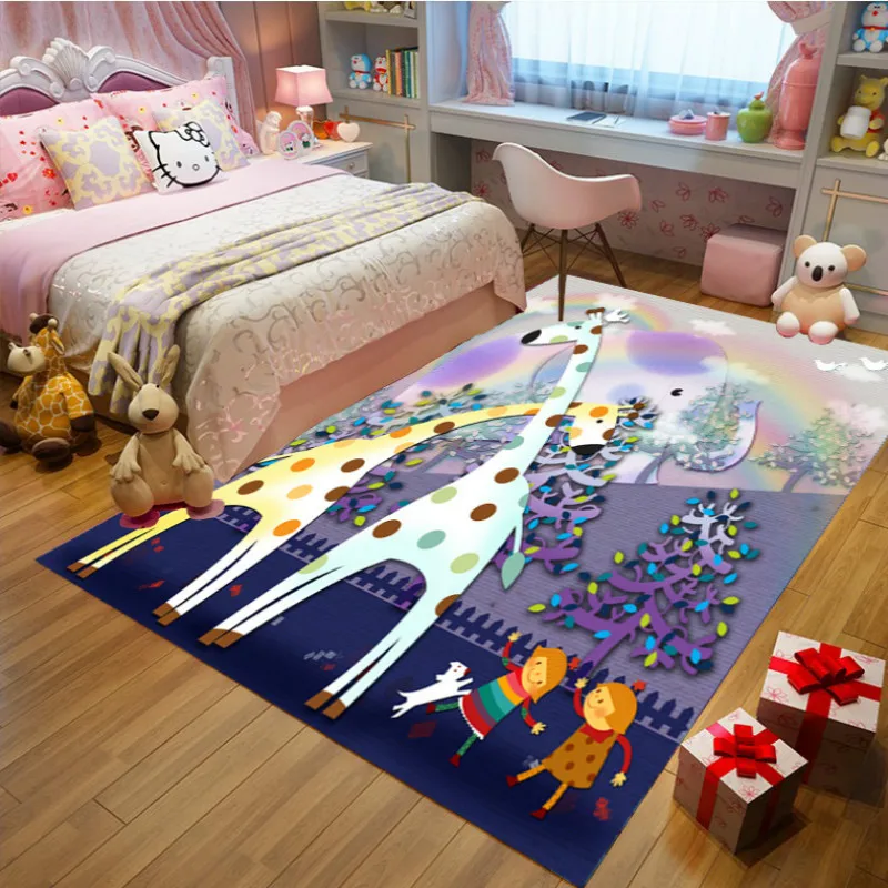 Princess pink preprogi antiskid po vsebini risanka otroški sobi odeje in preproge samorog dekoracija spalnica področju preprogo Srčkan tapete