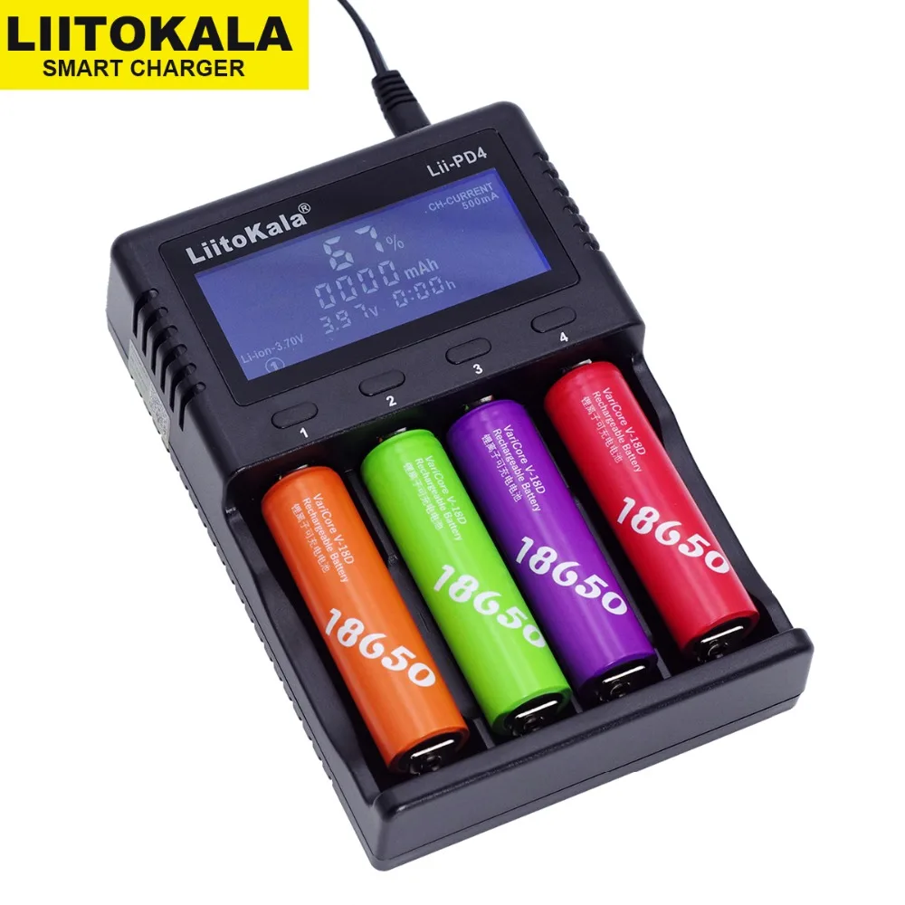 Pristen/Original Liitokala Lii-PD4 18650 Polnilnik 1,2 V 3.2 Proti 3,7 V 3.85 V AA / AAA 26650 16340 25500 NiMH Litijeva baterija polnilnik