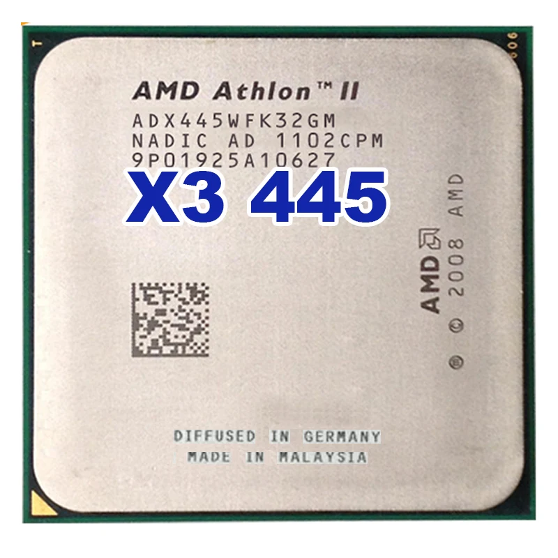 PROCESOR AMD Athlon II X3 445 3.1 GHz Triple-Core Socket AM2+ AM3 Namizje CPU Procesor brezplačna dostava