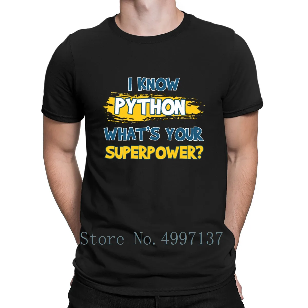 Programer Python T Shirt Dihanje Pomladi, Jeseni Letnik Gospoda Meri Okrogle Ovratnik Fit Majica Kratek Rokav