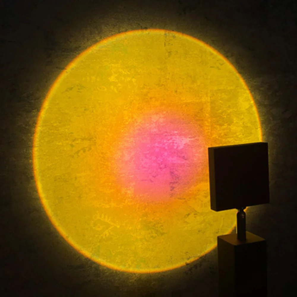 Projekcija Lučka dnevno Sobo Ustvarjalne Osebnosti Ozadju Dekoracijo Sten Talne Svetilke Navpično Projekcijo Mavrične Svetlobe
